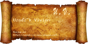 Uzsák Vivien névjegykártya